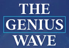 The Genius Wave official logo with blue background and white text
